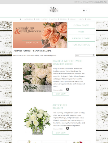 Image of Leading Floral website