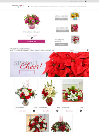 image of Century Floral website