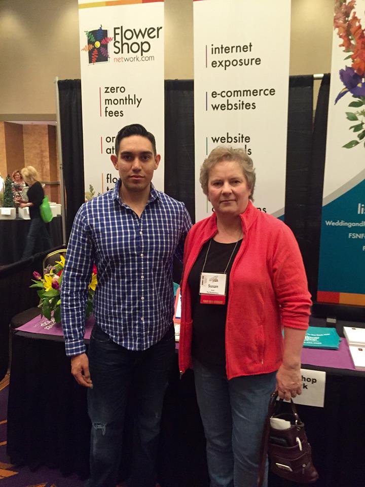 Account Manager, Irving Casiano with a florist