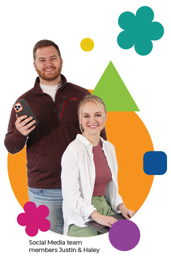 Social Media team members Justin & Haley