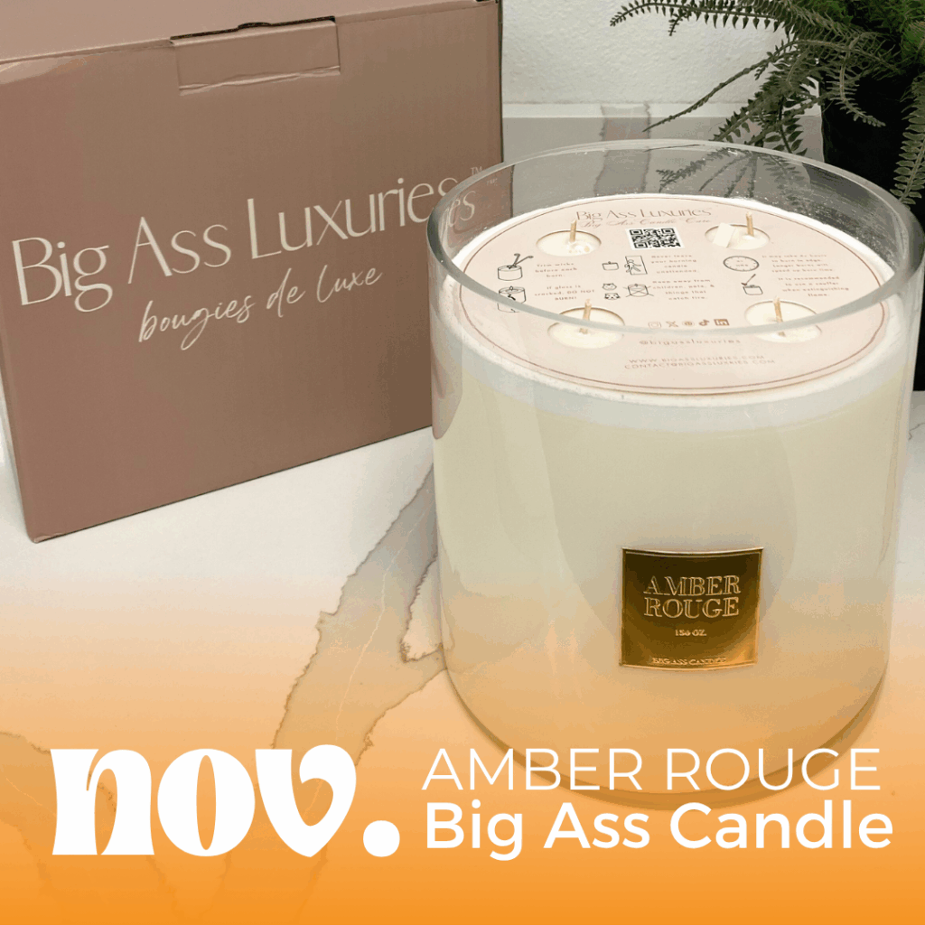 november giveaway: amber rouge big ass candle